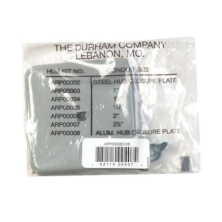 Eaton Cutler-Hammer Eaton Bolt-On Small in. Hub Closure Plate For Meter Socket ARP00002CHB